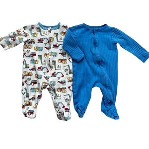 Little Me Baby Boy Footed Sleeper Bundle Pajamas Footies Set Size 0-3 Months